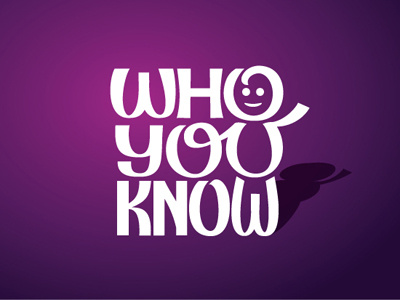 Who You Know lettering logo typography