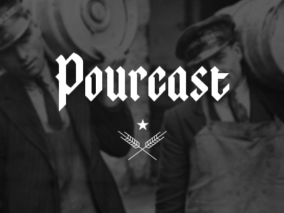Pourcast app beer branding logo