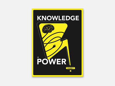 Knowledge is power -- Share it! graphic design poster poster design thinkific