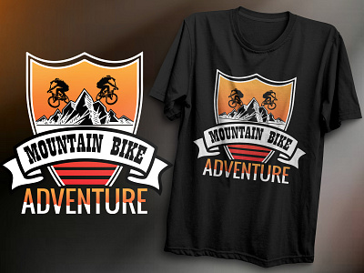 Mountain Bike Adventure, T-Shirt Design adventure t shirt design clothing design graphic design illustration mountain mountain bike shirt t shirt design tee