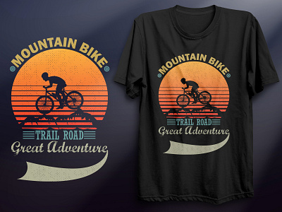 Mountain Bike Adventure T-Shirt Design adventure biker t shirt art clothing design graphic design illustration mountain adventure mountain biker shirt t shirt design tee