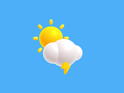 3d Weather 3d app blender branding design icon illustration logo typography ui ux vector weather