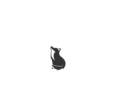 Grey fox design fox graphic design illustration logo minimalist