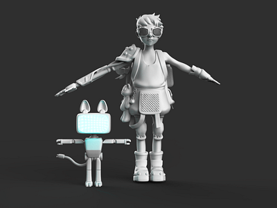 Apocalyptic kiddo (WIP) 3d animation apocalypse character future game modelling sci fi sculpting