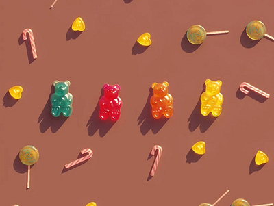 Gummy bears (made in substance designer) 3d 3d art substance