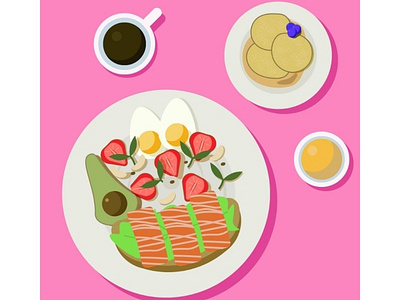 Breakfast adobe illustrator art breakfast illustration vector