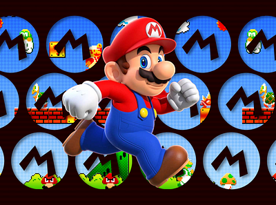 Mario collage black (マリオ ) branding collage design figma game games graphic design illustration logo mario nintendo switch vector