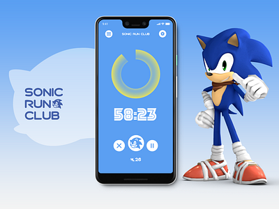 Daily UI 14/100 - Countdown Timer android app branding countdown timer design figma graphic design illustration logo run running sega sonic sport steps timer typography ui ux vector