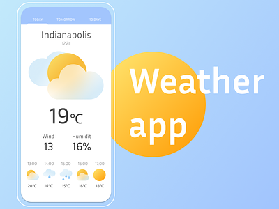 Daily UI 37/100 - Weather android app branding dailyui design figma graphic design illustration ios logo mobile typography ui ux vector weather