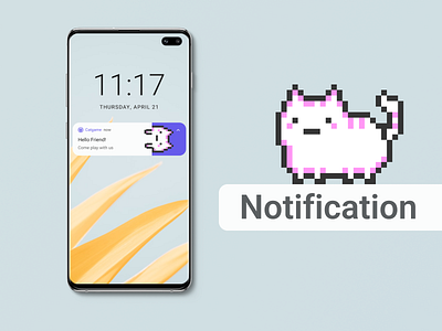 Daily UI 49/100 - Notifications app branding cat dailyui design figma game graphic design illustration logo notifications typography ui ux vector