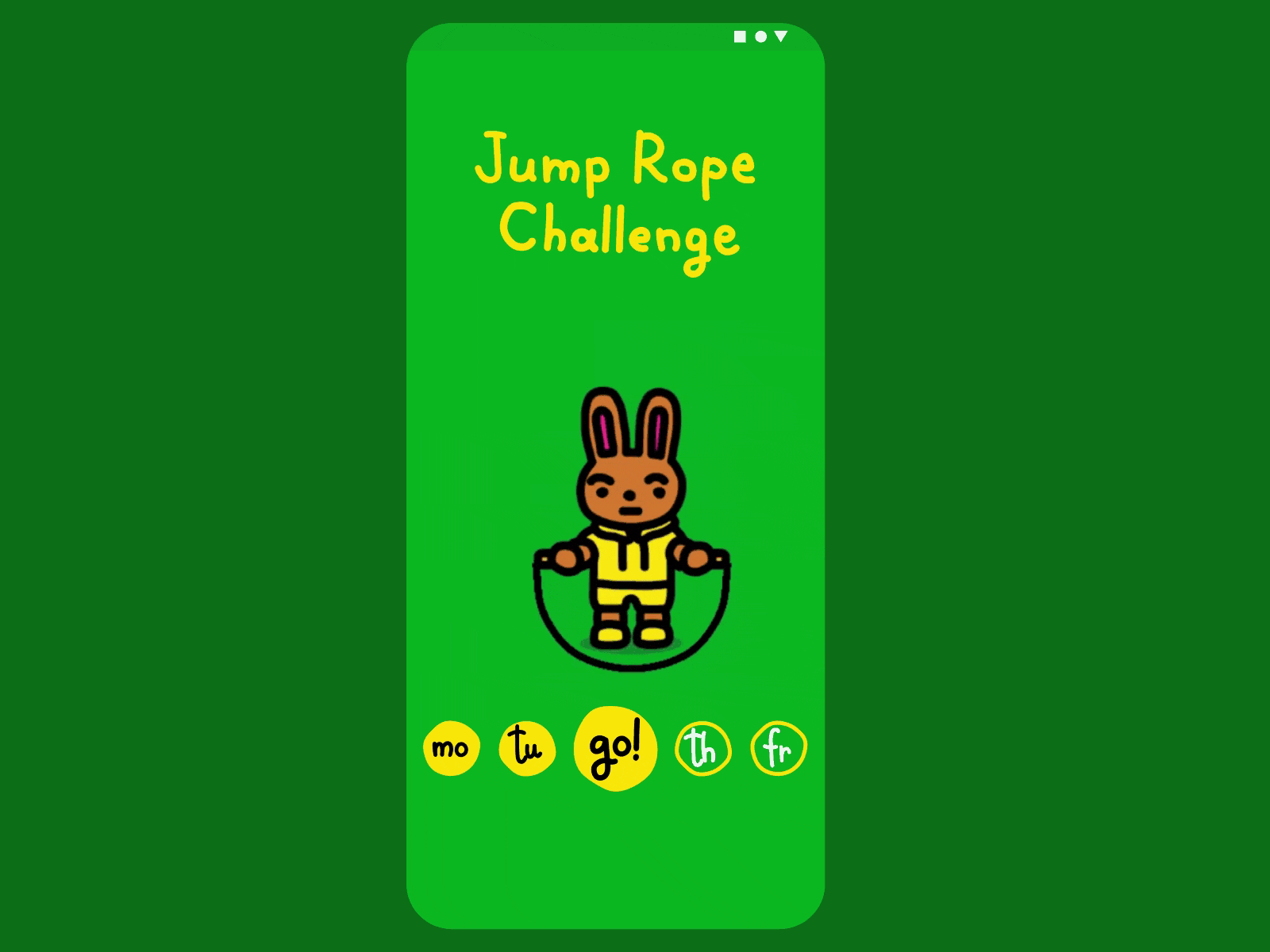 Daily UI 62/100 - Workout of the Day app branding dailyui design figma game graphic design illustration jump logo nintendo rope ui ux vector workout of the day