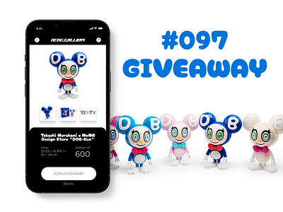 Daily UI 97/100 - Giveaway app art branding dailyui design dob figma giveaway graphic design illustration logo murakami nono nono.artlover ui ux vector