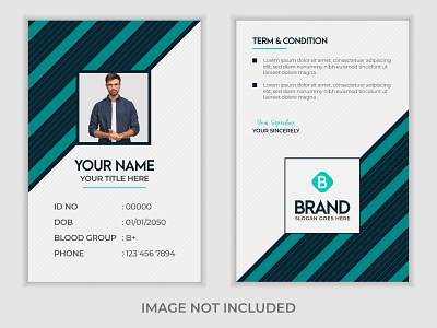 Business id card template with minimalist elements business