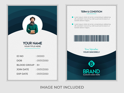 Abstract id cards template concept with minimalist elements business