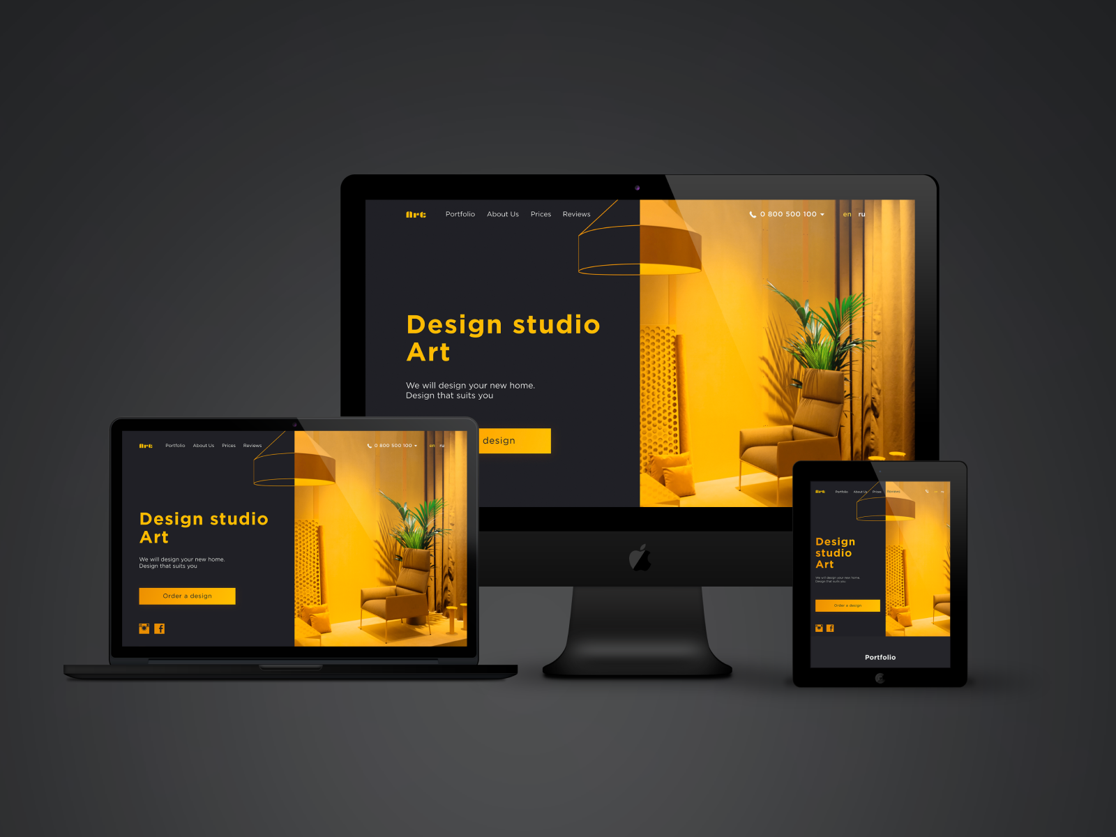 Design studio Art - Landing Page by Anastasiia on Dribbble