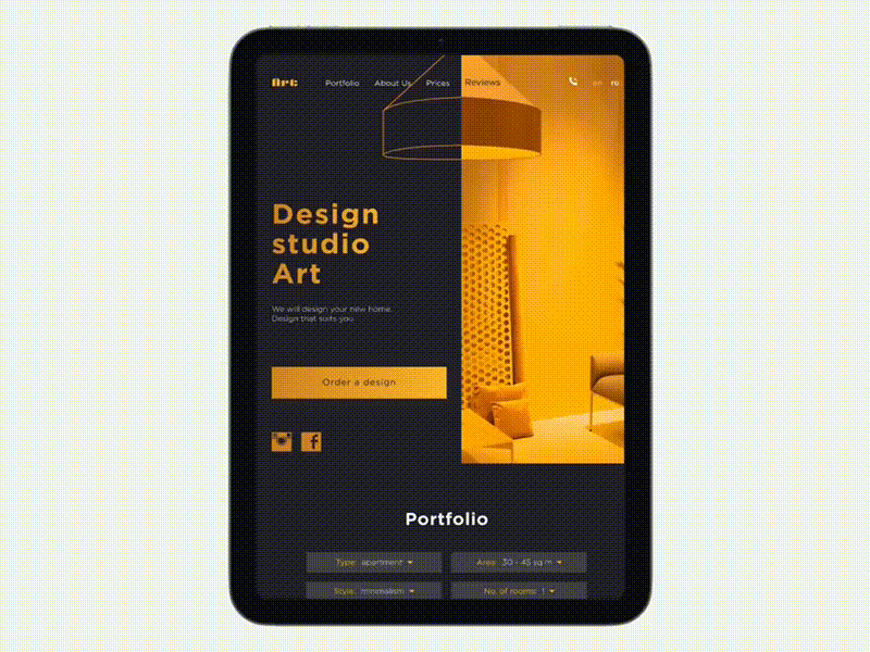 Design studio Art - Landing Page