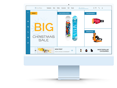 E-commerce Snowboard adaptive design ecommerce figma mobile ui ux