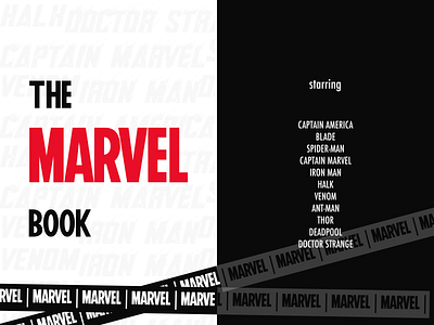 The Marvel Book design figma graphic design marvel typography ui ux