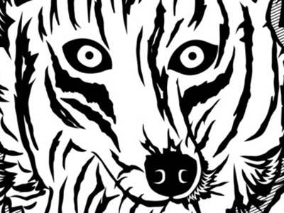 Lobollipop animal black and white illustration lollipop vector wolf