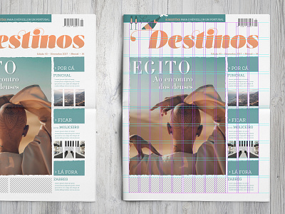 Destinos Newspaper Grid adventure editorial editorial design editorial illustration grid layout magazine newspaper travel vacations