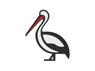 Pelican branding design draw graphic art icon illustration line logo logomark vector