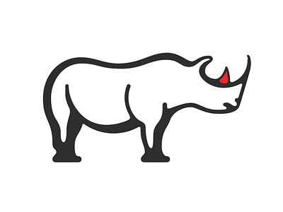 Rhino animals branding design golden ratio graphic art icon illustration line lines logo logomark rhino sticker vector