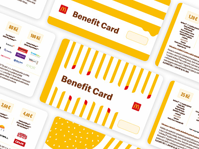McDonald's Benefit Card benefit branding card card design design fast food flat food icon mcdonalds