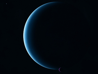 Neptune And Triton dark planets simple space