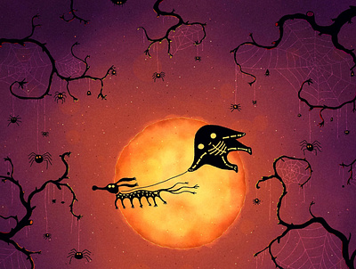 Halloween Pet halloween moon night scary spooky