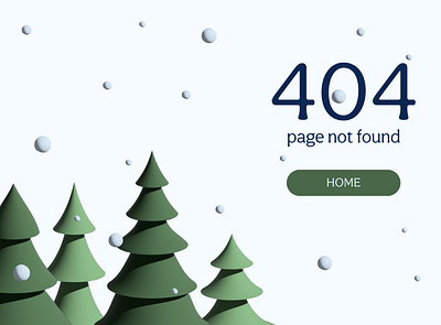 Winter 404 page 3d 404 page design graphic design illustration ui vector