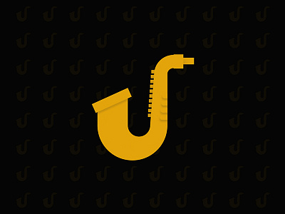 Logo saxophone logo logotype minimalist music poland poznan saxophone yellow