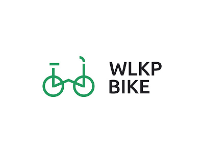 Logo WLKP BIKE bike green logo logotype minimalist poland poznan wlkp