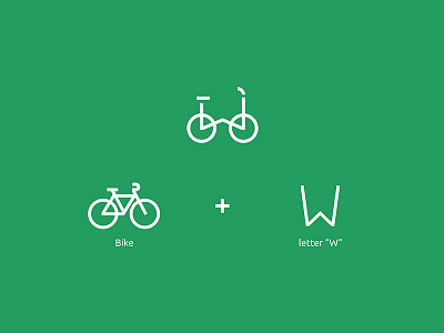 Logo WLKP BIKE bike green logo logotype minimalist poland poznan w wlkp