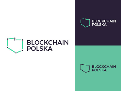 Blockchain Poland block block chain blockchain branding business conference design green lineart logo logotype meet up minimalist poland poznan stroke technology technology logo typography vector