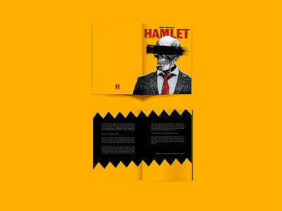 The Hamlet black book branding broshure crazy crown design flyer future illustration minimalist poland poznan skeleton suit suits tie typography vector yellow
