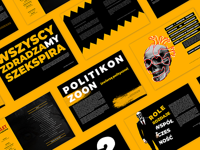 The Hamlet black branding broshure crazy design flyer future illustration minimalist poland poznan skeleton suit suits tie typography vector wather yellow