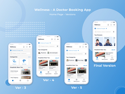 Wellness - A Doctor Finding App app design doctorbooking ui ux uxdesigner uxui