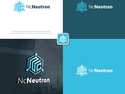 Logo Name: NcNeutron branding business card design flat logo icon logo logo design minimal logo minimalist logo vector