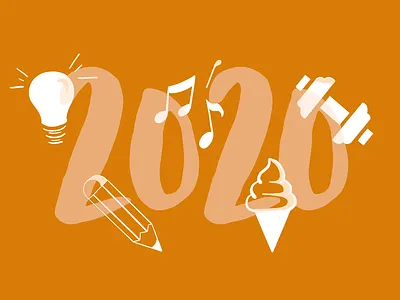 2020 Resolutions illustration visualdesign