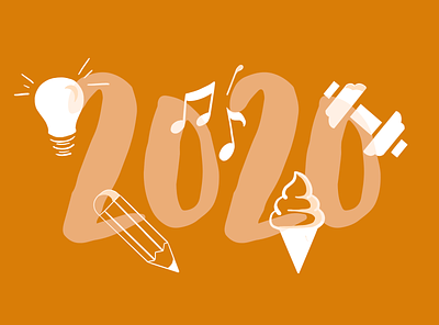 2020 Resolutions illustration visualdesign