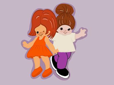 Rainbow Brite-inspired characters ideas illustration procreate visual design