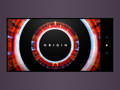 Origin 3d art abstract art black branding concept art dark design flat fui gallery grid illustration space age ui ux