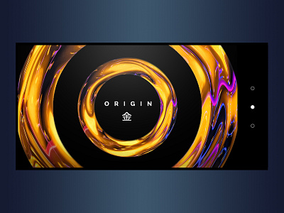 Origin - Alchemy 3d art abstract art black branding concept art dark flat ui fui gold illustration space ui ux