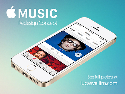 Apple Music Redesign Concept app design apple apple music concept interface design music redesign ui ui design ux web design