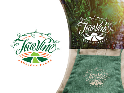 TrueVine agriculture brand mark branding custom type design farm hand drawn identity illustration lettering logo logotype vector
