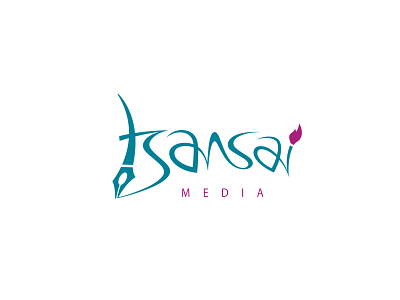 Tsansai brand mark custom type design hand drawn identity lettering logo media logo vector