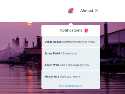 Notifications design ux web web design