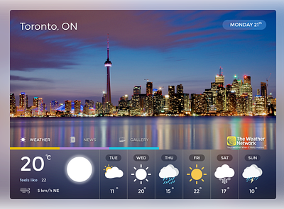 Toronto weather app app branding design sketchapp ux web web design website