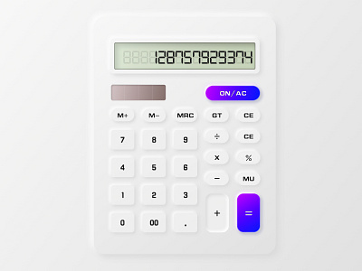 Neumorphic calculator design neumorphic