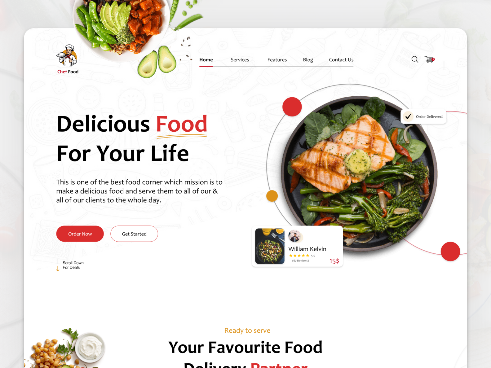 Food Landing Page by Asad on Dribbble